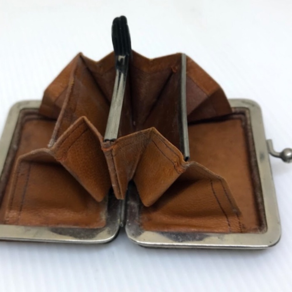 VINTAGE RARE Stone Coin Wallet & Purse